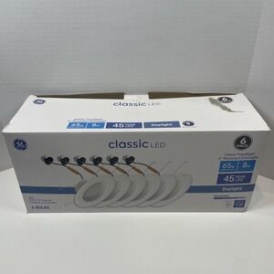GE Recessed Downlight 6 Pack White Classic LED RS6 65W Replacement 8W 5000K